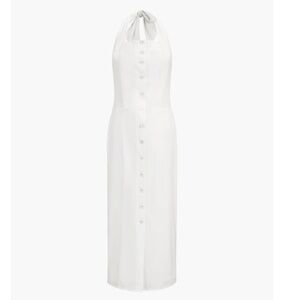 lena hoschek giuseppina linen corset midi dress Lena Hoschek Giuseppina Dress Nectarine main image 0